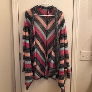 patterned knit cardigan